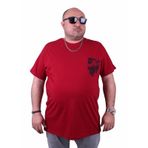 Moc Grande 23185 Büyük Beden Basic Bordo Erkek T-shirt