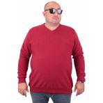 Moc Grande 23201 Bordo Selanik V Yaka Erkek Sweatshirt
