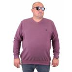 Moc Grande 23201 Eflatun Selanik V Yaka Erkek Sweatshirt