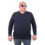 Moc Grande 23201 Lacivert Selanik V Yaka Erkek Sweatshirt
