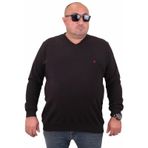 Moc Grande 23201 Siyah Selanik V Yaka Erkek Sweatshirt