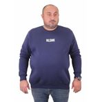 Moc Grande 23204 İndigo Sıfır Yaka Erkek Sweatshirt