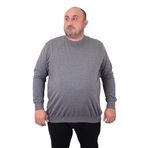 Moc Grande 23216 Gri Sıfır Yaka Erkek Sweatshirt