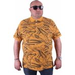 Moc Grande 23411 Büyük Beden Hardal Erkek T-shirt