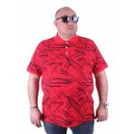 Moc Grande 23411 Büyük Beden Kırmızı Erkek T-shirt