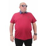 Moc Grande 23420 Büyük Beden Bordo Erkek T-shirt