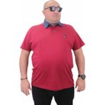 Moc Grande 23420 Büyük Beden Bordo Erkek T-shirt