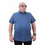 Moc Grande 23420 Büyük Beden İndigo Erkek T-shirt