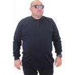 Moc Grande 23700 Lacivert Polo Yaka Düğmeli Triko Erkek Kazak