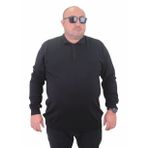 Moc Grande 23700 Siyah Polo Yaka Düğmeli Triko Erkek Kazak