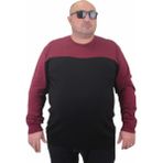 Moc Grande 23751 Bordo Çift Renk Triko Erkek Kazak