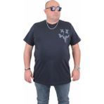 Moc Grande 24130 Büyük Beden Sıfır Yaka Lacivert Erkek T-shirt