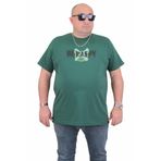 Moc Grande 24131 Be Happy Büyük Beden Sıfır Yaka Haki Erkek T-shirt