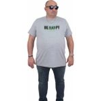 Moc Grande 24131 Büyük Beden Basic Gri Erkek T-shirt