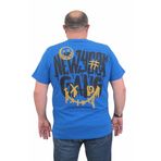 Moc Grande 24132 Büyük Beden Basic Saks Erkek T-shirt