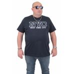 Moc Grande 24133 Büyük Beden Basic Lacivert Erkek T-shirt