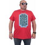 Moc Grande 24138 Büyük Beden Sıfır Yaka Kırmızı Erkek T-shirt