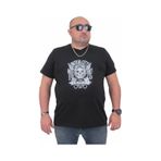 Moc Grande 24141 Büyük Beden Sıfır Yaka Siyah Erkek T-shirt