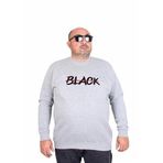 Moc Grande 24202 Gri Melanj Sıfır Yaka Erkek Sweatshirt
