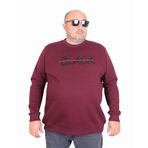 Moc Grande 24202 Mürdüm Sıfır Yaka Erkek Sweatshirt