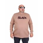 Moc Grande 24202 Sütlü Kahve Sıfır Yaka Erkek Sweatshirt