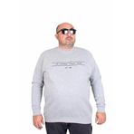 Moc Grande 24203 Gri Melanj Sıfır Yaka Erkek Sweatshirt
