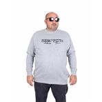 Moc Grande 24205 Gri Melanj Sıfır Yaka Erkek Sweatshirt