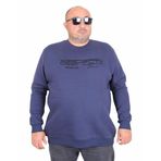 Moc Grande 24205 İndigo Sıfır Yaka Erkek Sweatshirt