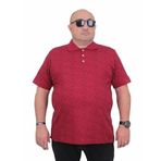 Moc Grande 24450 Bordo Polo Yaka Üçgen Baskılı Erkek T-shirt