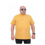 Moc Grande 24451 Hardal Mat Baskılı Polo Yaka Erkek T-shirt
