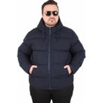 Moc Grande 2505 Lusso Lacivert Kapüşonlu Erkek Mont