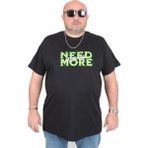 Moc Grande 25139 Need More Siyah Sıfır Yaka Erkek T-shirt