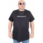 Moc Grande 25140 Never Give Up Siyah Sıfır Yaka Erkek T-shirt