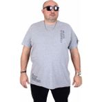 Moc Grande 25157 Believe Gri Melanj Sıfır Yaka Erkek T-shirt