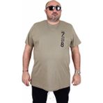Moc Grande 25158 Stand Up Haki Sıfır Yaka Erkek T-shirt