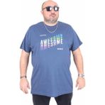 Moc Grande 25164 Awesome İndigo Erkek T-shirt
