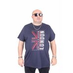 Moc Grande 25166 London Lacivert Sıfır Yaka Erkek T-shirt