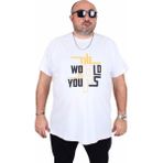 Moc Grande 25170 The World Beyaz Sıfır Yaka Erkek T-shirt