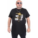 Moc Grande 25170 The World Siyah Sıfır Yaka Erkek T-shirt