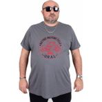Moc Grande 25171 Motorcycle Füme Sıfır Yaka Erkek T-shirt
