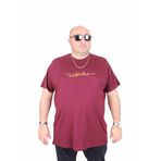Moc Grande 25175 Lets Get Going Mürdüm Sıfır Yaka Erkek T-shirt