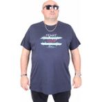 Moc Grande 25178 Start Stop Lacivert Sıfır Yaka Erkek T-shirt
