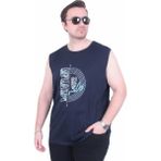 Moc Grande 26122 Moving Lacivert Baskılı Kolsuz Erkek T-shirt