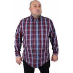 Moc Grande Büyük Beden Erkek Gömlek Lacivert Günlük Stil Regular Fit Kesim - 5XL