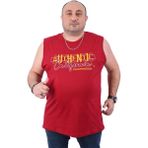 Moc Grande Erkek Büyük Beden Atlet Bis Yaka California Bordo 22133-2-STD - 2XL - Renkli