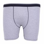 MOC GRANDE Erkek Büyük Beden Likralı Uzun Paça Boxer 11906 GRI MELANJ