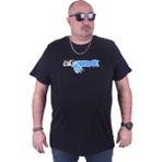 Moc Grande Mocgrande Erkek Büyük Beden Sıfır Yaka Tişört Pamuk Karışımlı Kısa Kol Günlük Stil - Siyah - 5XL