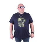 Moc Grande No Gain 23126 Büyük Beden Lacivert Erkek T-shirt