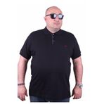 Moc Grande Polo 11500 Büyük Beden Siyah Erkek T-shirt