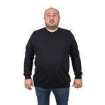 MOC GRANDE Starbattal Büyük Beden Sweatshirt Bisiklet Yaka Deri Arma 22703-2119